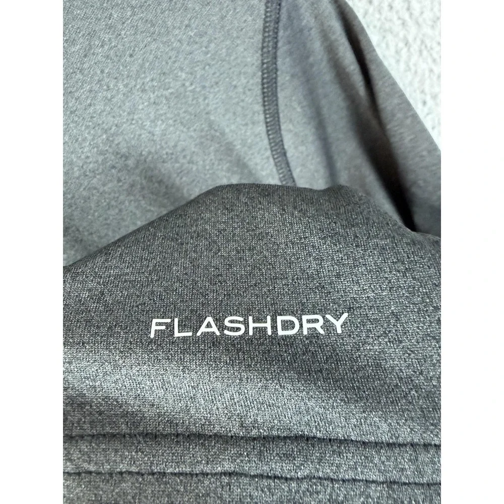 North Face FlashDry Pullover Mens M Golf Gray 1/4 Zip Long Sleeve Top Athletic